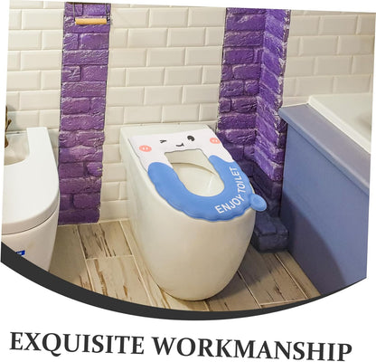 Toyvian Toilet Seat Covers Washable Eva Pad Water-Resistant Mat Multi-use Bathroom Seat Cover Senior-Friendly Thicken