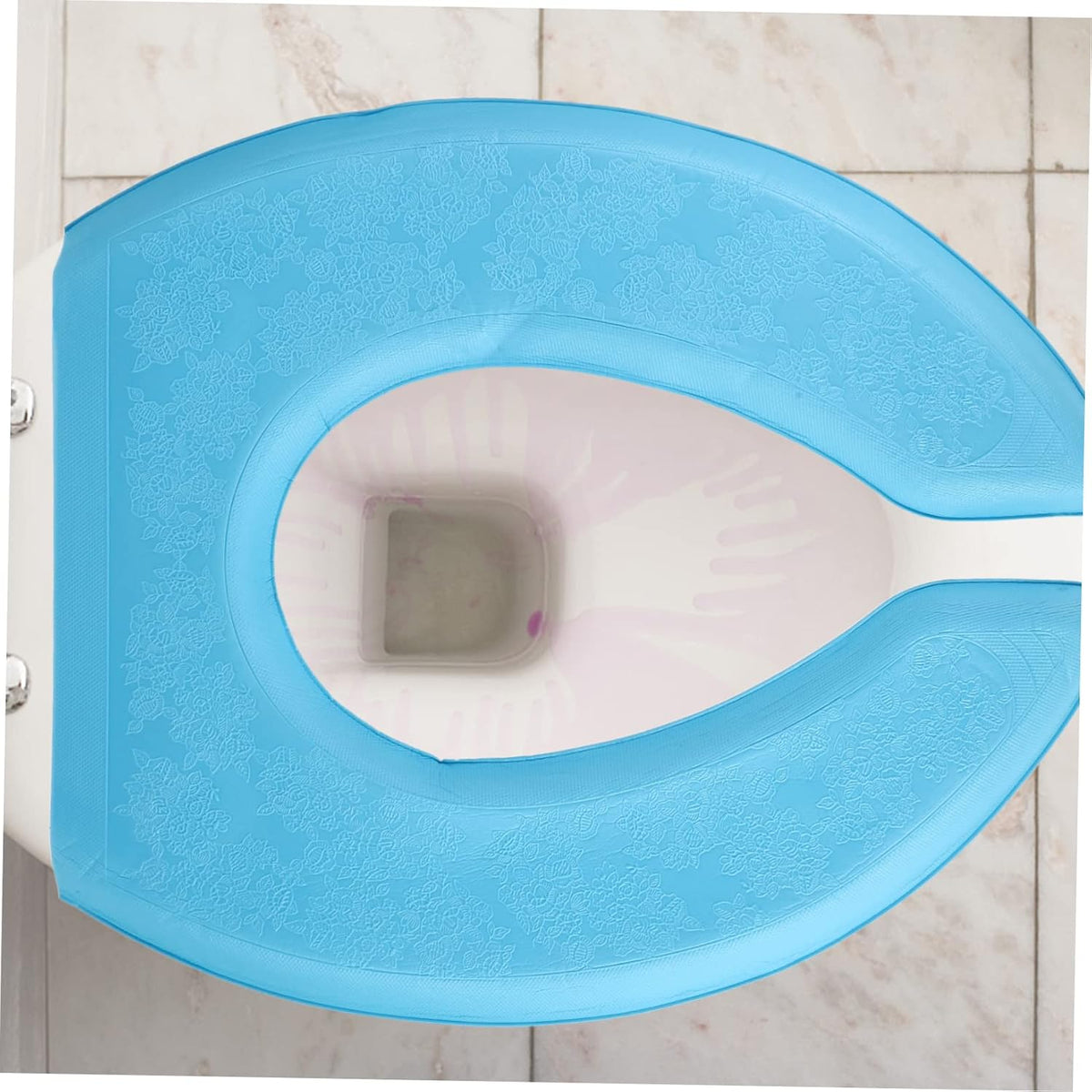 EVA Self-Adhesive Toilet Seat Cushion Thickened Waterproof Breathable Pad for Bathroom Universal Toilet Seat Cover Insulation Easy to Install
