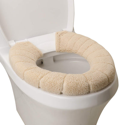 Toilet Seat Cover with Snaps Fixed,Thick Warmer,Machine Washable(grey)