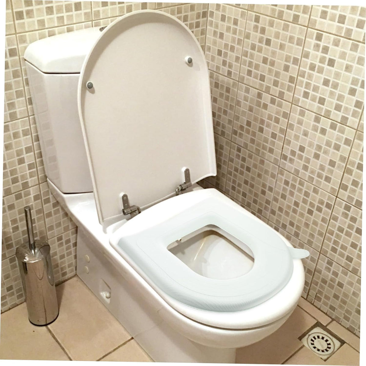 Toilet Seat Cushion Self-Adhesive Pad Thick Eva Bathroom Cushion for Comfort Stylish Design for Winter Use Non-Slip for Elderly Care Green U-Shaped