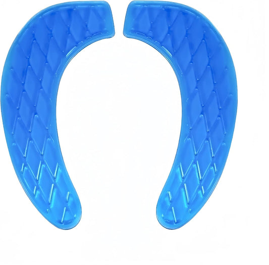 Bule Gel Toilet Seat Cover Cushion Pad Washable Portable Padded Riser Comfort for Elderly Handicapped
