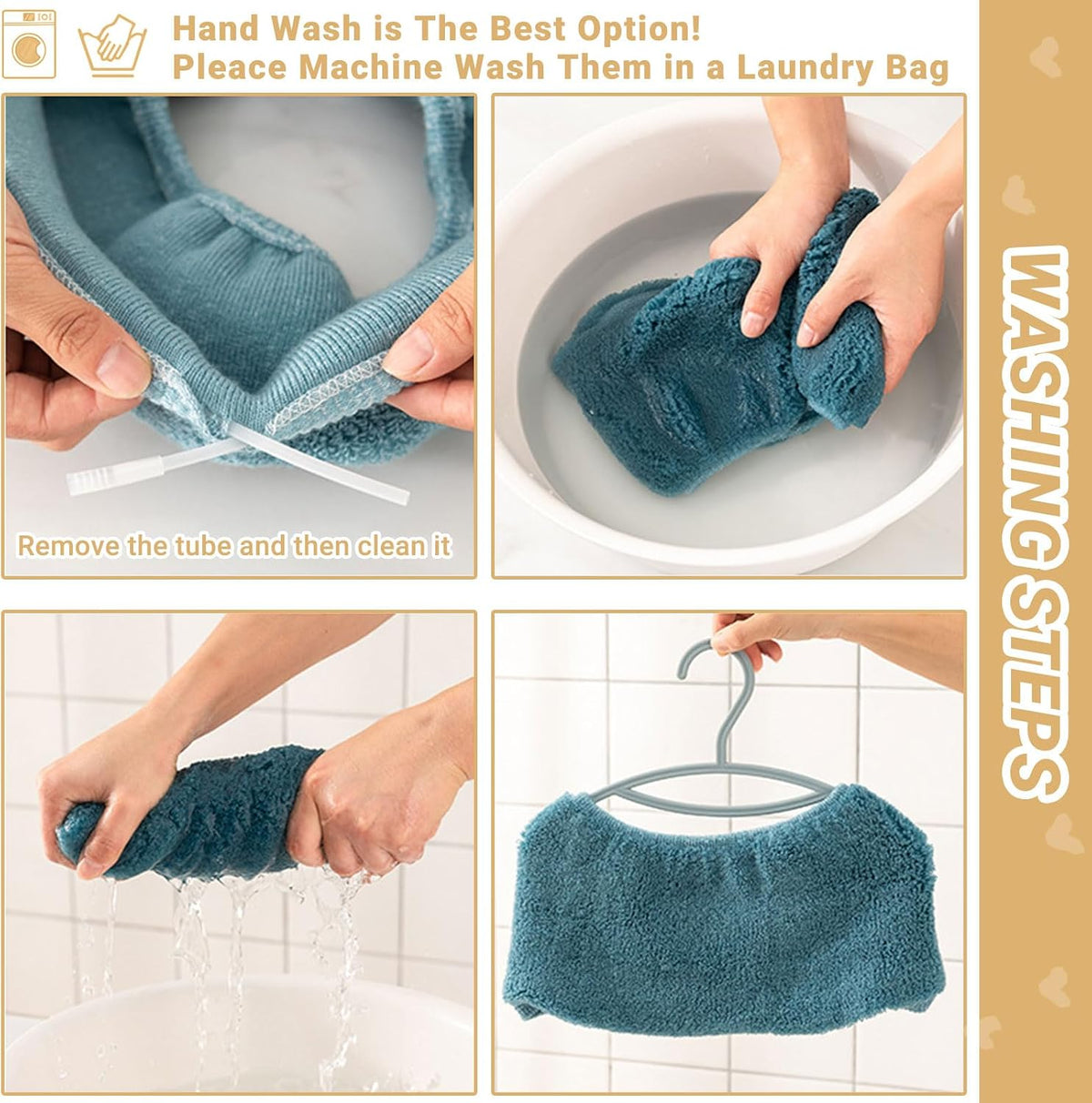 Soft Warm Cushioned Toilet Seat Cover Thicker Bathroom Toilet Seat Cover Pads Stretchable Washable Fiber Cloth Reusable Easy-Install Toilet Lid Seat Cover (azure with Handle)