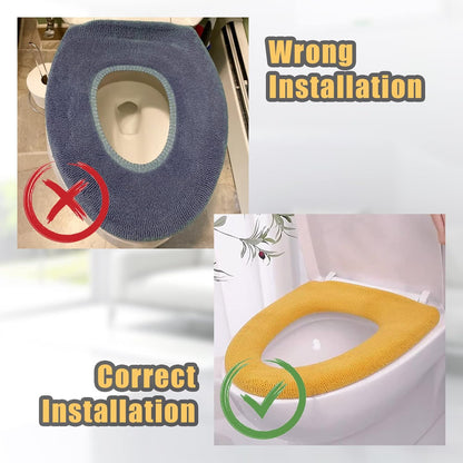 Legigo 5 Pack Toilet Seat Cover, Soft Toilet Seat Warmer Pads for Bathroom