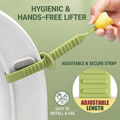Silicone Toilet Lid Lifter, Hands-Free Hygienic Toilet Seat Handle, No-Touch Toilet Cover Lifter for Bathroom, Home, Hotel, Office, Travel Easy to Use.