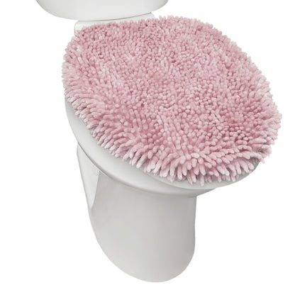 Town & Country Basics Chenille Toilet Lid Cover, Plush Soft Washable, Blue