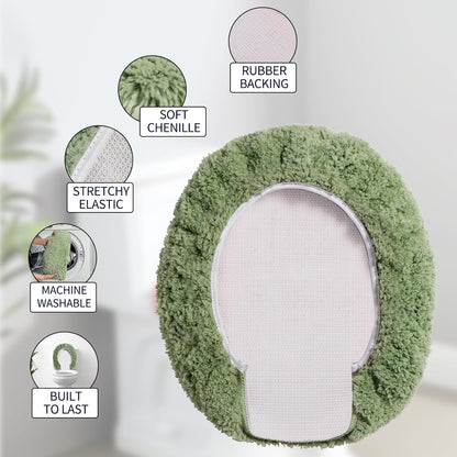 Soft Microfiber Toilet Seat Cover 17.5" x 15" Machine Washable