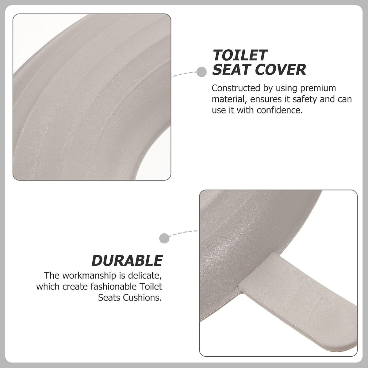 PRETYZOOM 2 Pairs Waterproof Toilet Seat Pads with Adhesive Backing, Soft Eva Material, Comfortable and Not Easily Broken, Bathroom Toilet Seat Cushions Warmer for Seasons Use