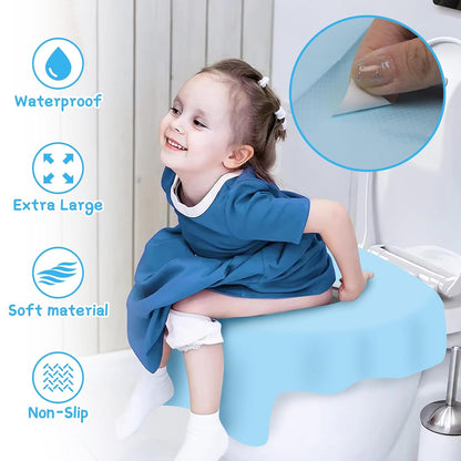 Cottonessence Disposable Toilet Seat Covers (30-Pack) – Waterproof, Individually Wrapped, Portable，Non-Slip Liners for Kids & Adults, Travel & Home Use