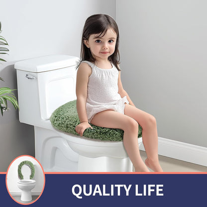 Soft Microfiber Toilet Seat Cover 17.5" x 15" Machine Washable