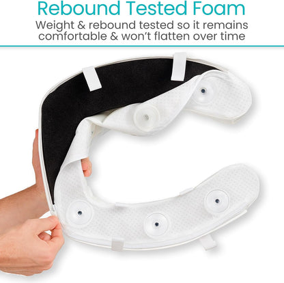 Vive Toilet Seat Cushion (Soft Cushioned Foam) - Easy Clean Soft Padded