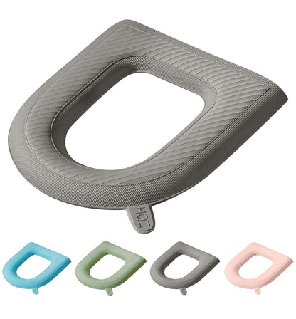 Waterproof Toilet Seat Cover Cushion Pad with Lifting Tab Universal Fit