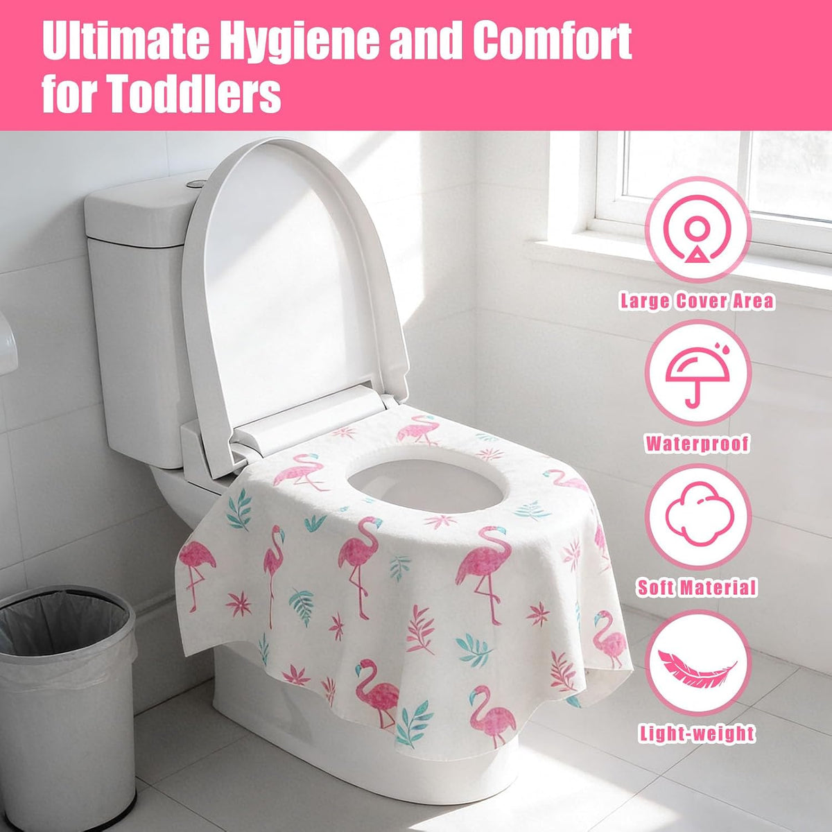 32 Pcs Disposable Toilet Seat Covers for Kids & Toddlers