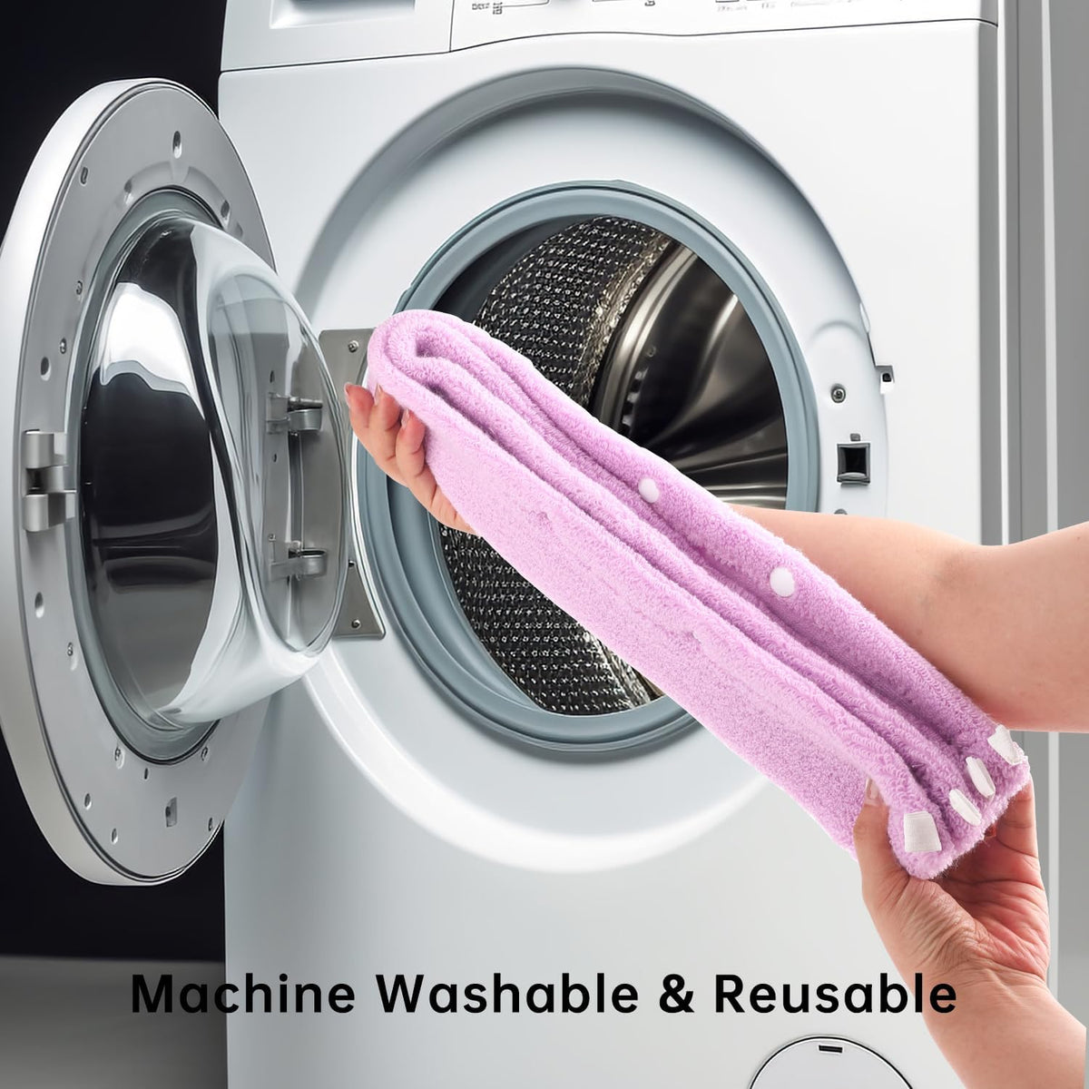 Toilet Seat Cover with Snaps Fixed,Thick Warmer,Machine Washable(purple)