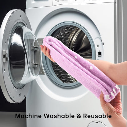 Toilet Seat Cover with Snaps Fixed,Thick Warmer,Machine Washable(purple)