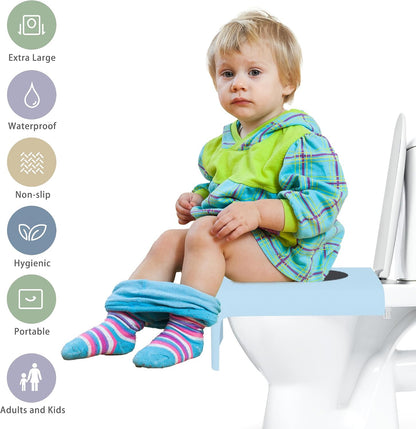 YOUNGTIME Toilet Seat Covers Disposable 20 Pack, Faster use-Sticker Free XL Waterproof Toilet Seat Cover for Adults and Kids Potty Training,Travel Accessories for Public Restrooms,Airplane(Colorful)