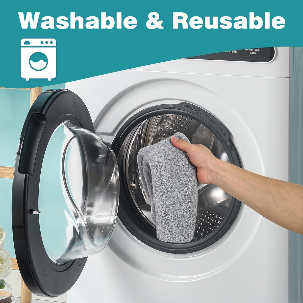Toilet Seat Cover with Snaps Fixed, Toilet Seat Cushion for Bathroom