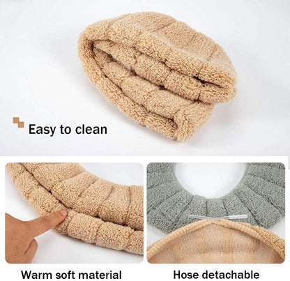 Thicken Toilet seat Cover Cushion Pads Luxury Toilets Warm Toilet seat Covers Warm Toilet Seat Mat Super Warm Universal (5-Pack,Random Color)
