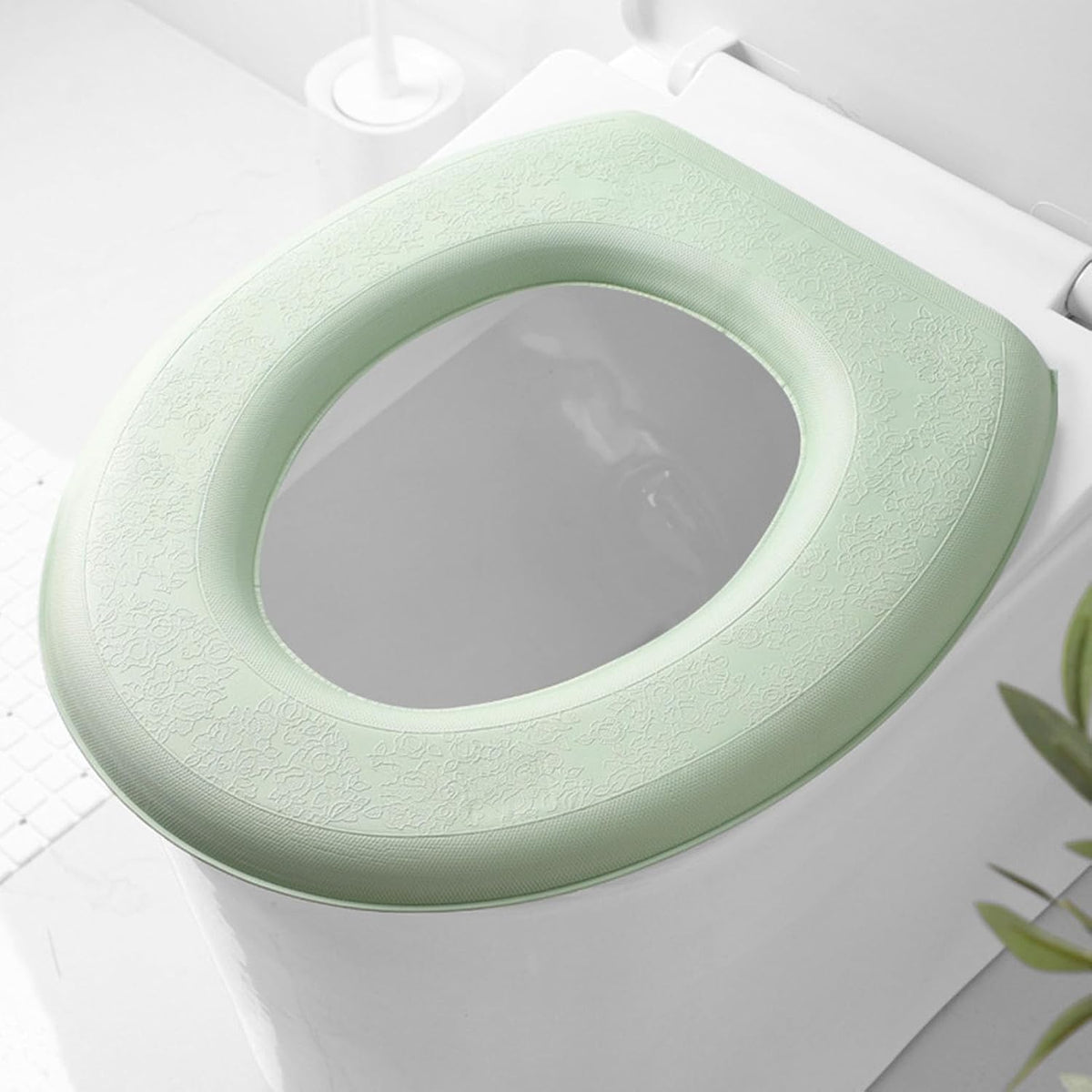 HERCHR Toilet Seat Cover, EVA Thick Foam Comfortable Toilet Pad Universal Water Proof Non Slip Insulated Bathroom Seat Cushion for All Season