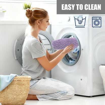 Chenille Elongated Toilet Seat Cover 19.5"x 15" Machine Washable