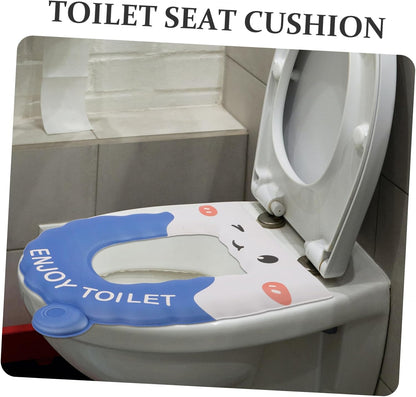 Toddmomy Eva Toilet Seat Pad Cushion Cover Washable Water Absorbent Mat for Bathroom Senior-Friendly Thicker Showerproof