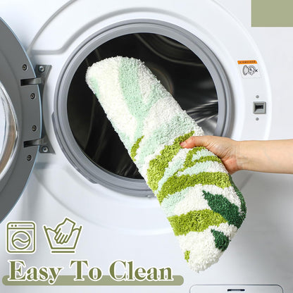 Mindsoft Green Toilet Seat Lid Cover, Microfiber Washable 17.5"x15"
