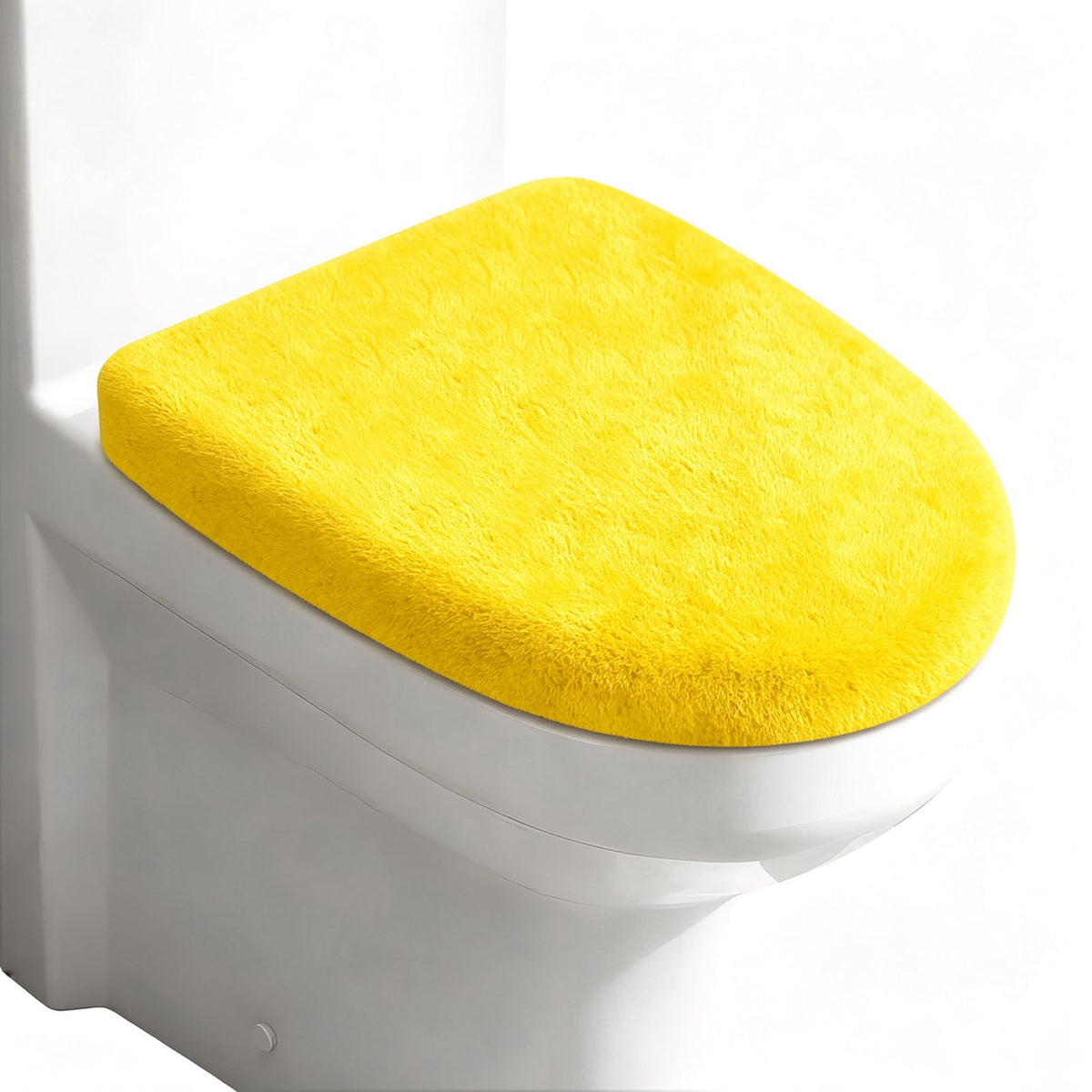 Microfiber Toilet Lid Cover, Soft Velvet Toilet Cover; Absorbent, Machine Washable, Comfortable Adjustable Toilet Seat Cover Fits Most Toilet Lids (Black)