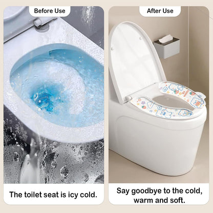 4 Pairs EVA Toilet Seat Cover with Handle