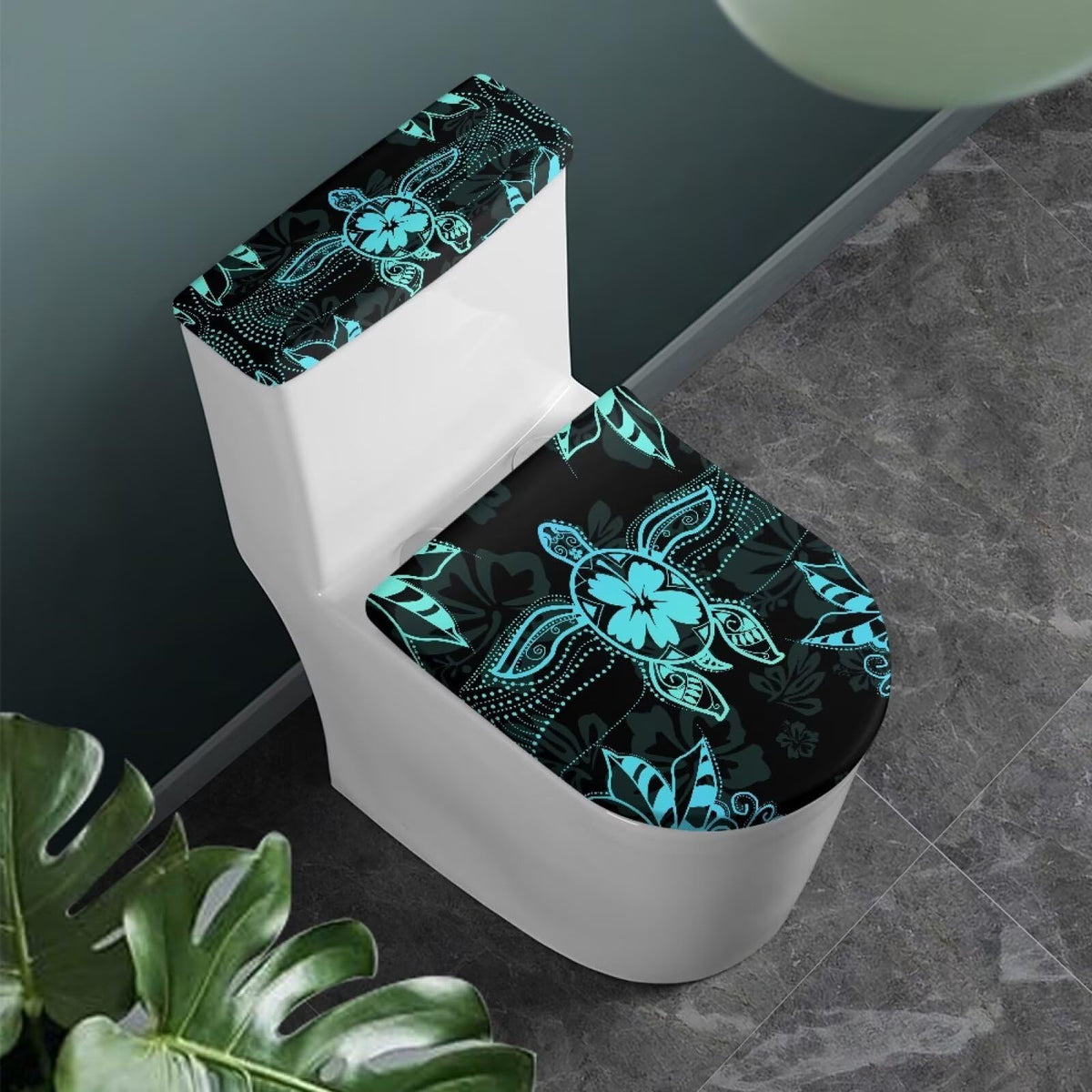 White Marble Lid Cover and Toilet Tank Lid Cover Set of 2,Modern Marble Print Toilet Decoration Replacement Novelty Decorations for Bathroom Accessory Fit Most Round Elongated and Oblong