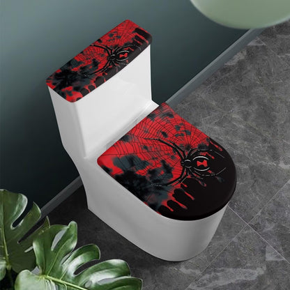 White Marble Lid Cover and Toilet Tank Lid Cover Set of 2,Modern Marble Print Toilet Decoration Replacement Novelty Decorations for Bathroom Accessory Fit Most Round Elongated and Oblong