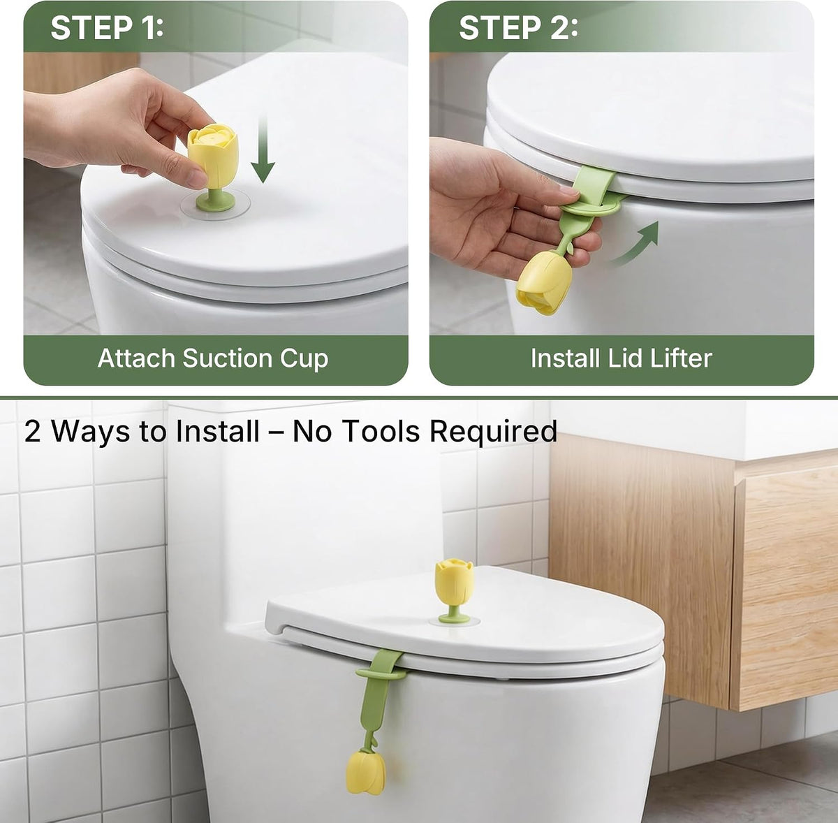 Silicone Toilet Lid Lifter, Hands-Free Hygienic Toilet Seat Handle, No-Touch Toilet Cover Lifter for Bathroom, Home, Hotel, Office, Travel Easy to Use.