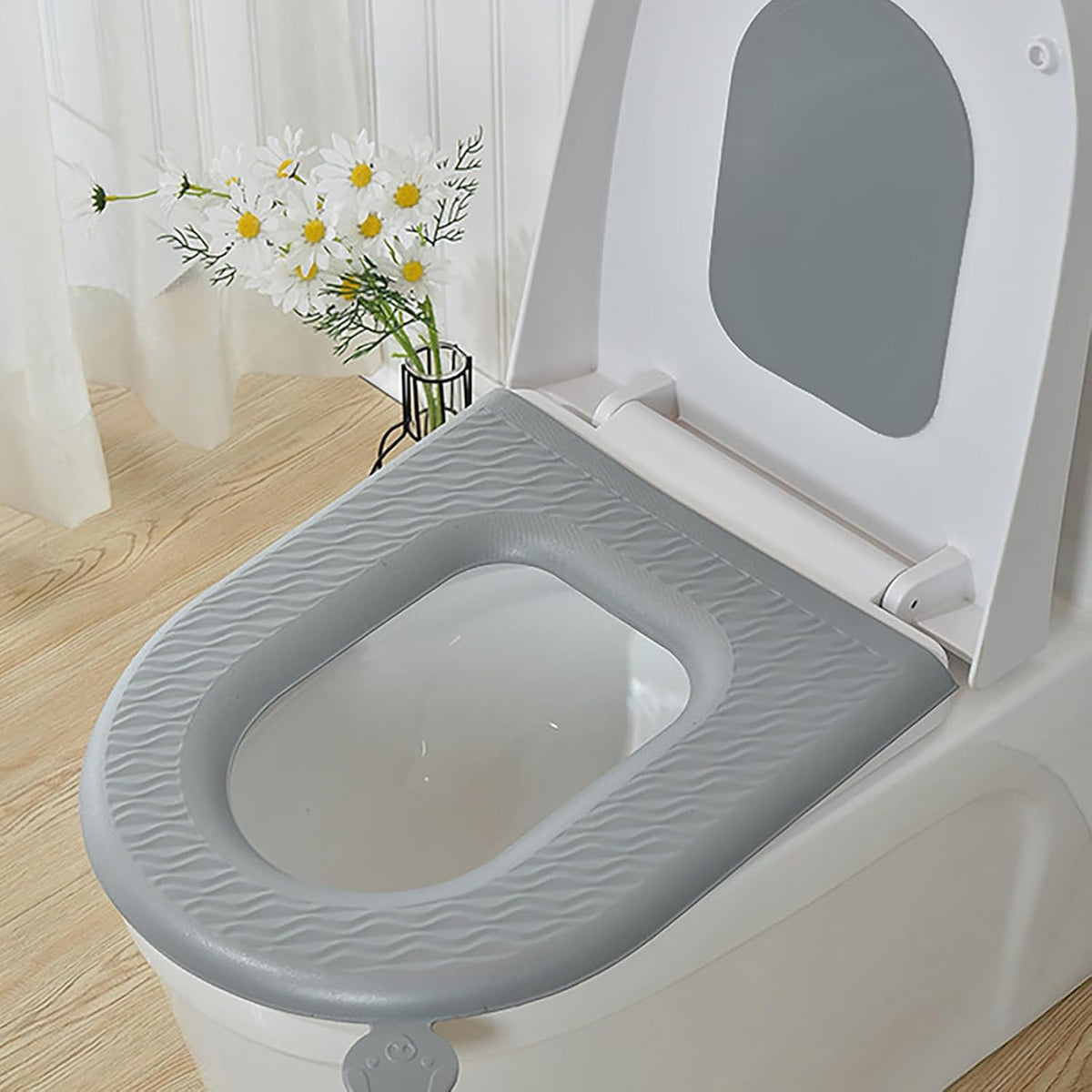Quick Dry Toilet Seat Cushion EVA Material Thickened Padded Comfort for Elderly Adults Home Bathroom Travel Use Fast Drying Surface Reduces Dampness After Cleaning Easy Wipe Water
