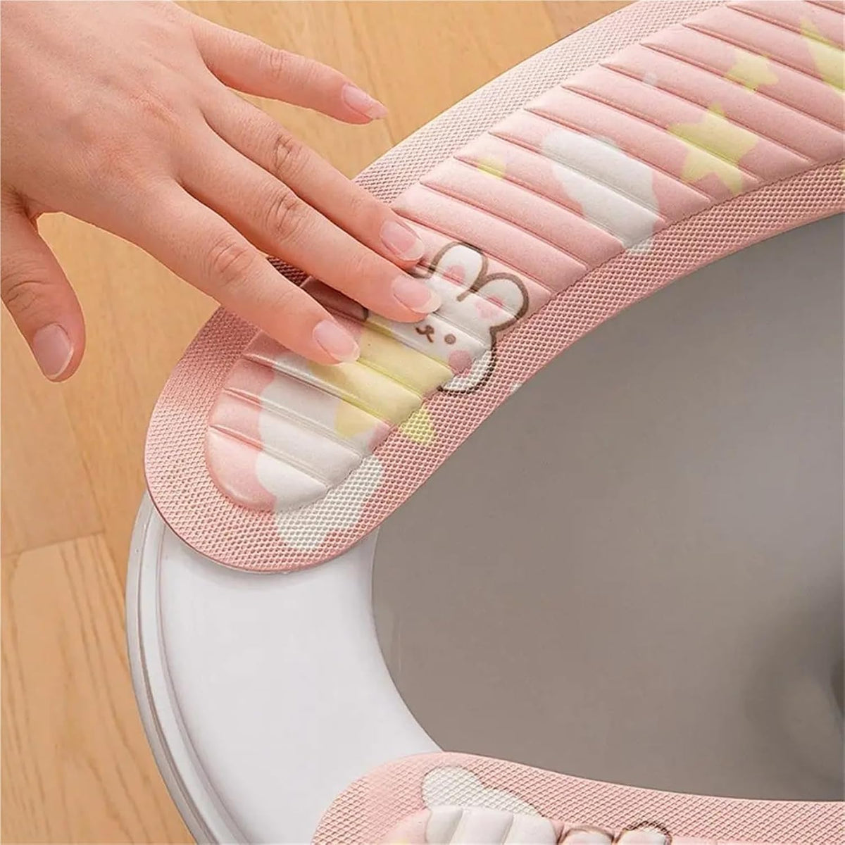 Universal Waterpoof Toilet Seat Cover Cartoon Soft Closestool Mat Washable Cute Sticky Pad Bathroom