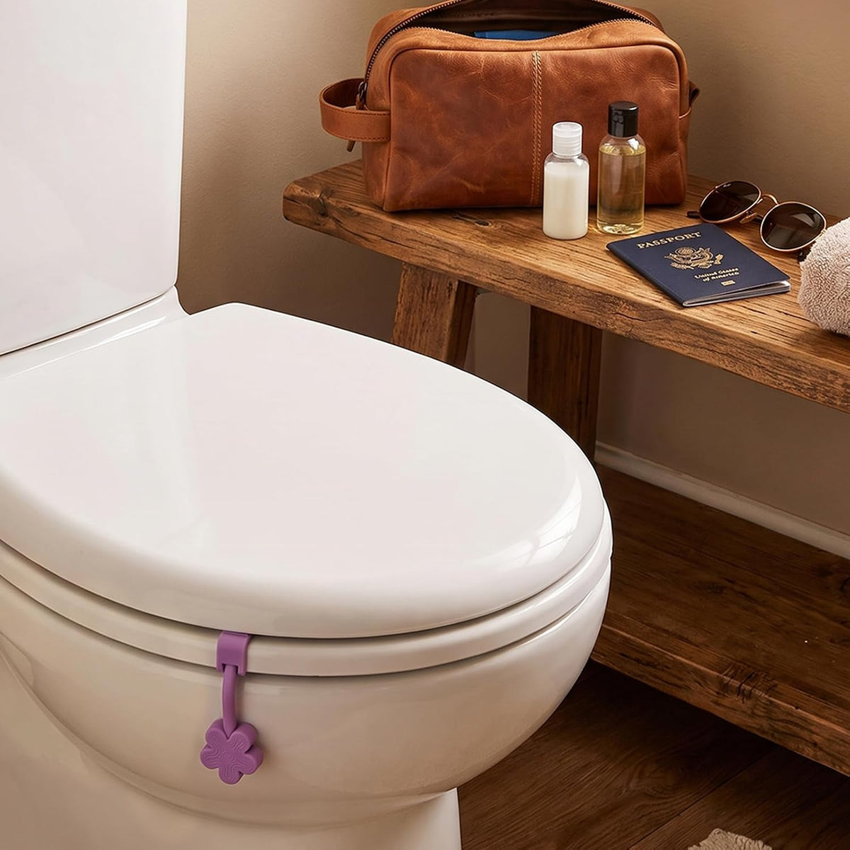 Toilet Lid Handle, Silicone Toilet Lifter with No-Touch Seat Lift, 4 Pack