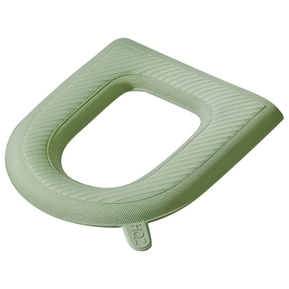 Waterproof Toilet Seat Cover Cushion Pad with Lifting Tab Universal Fit