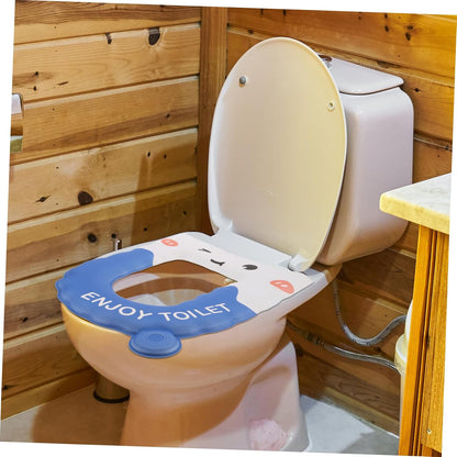 Toyvian Toilet Seat Covers Washable Eva Pad Water-Resistant Mat Multi-use Bathroom Seat Cover Senior-Friendly Thicken