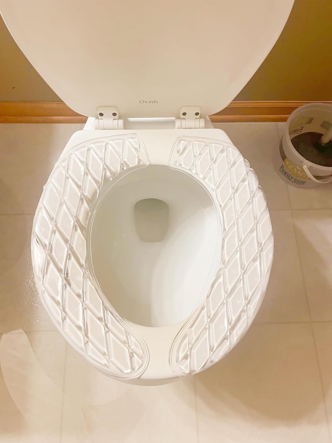 Gel Toilet Seat Cushion - Portable and Washable - Universal padded toilet seat for Standard U Shape Toilet Seats -Adhesive Toilet Seat Cushion for Women Seniors(Pink)