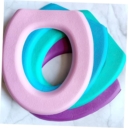 Ciieeo Eva O-Shaped Toilet Seat Cover Pads Thicken Sticky Washable Home Bathroom Use