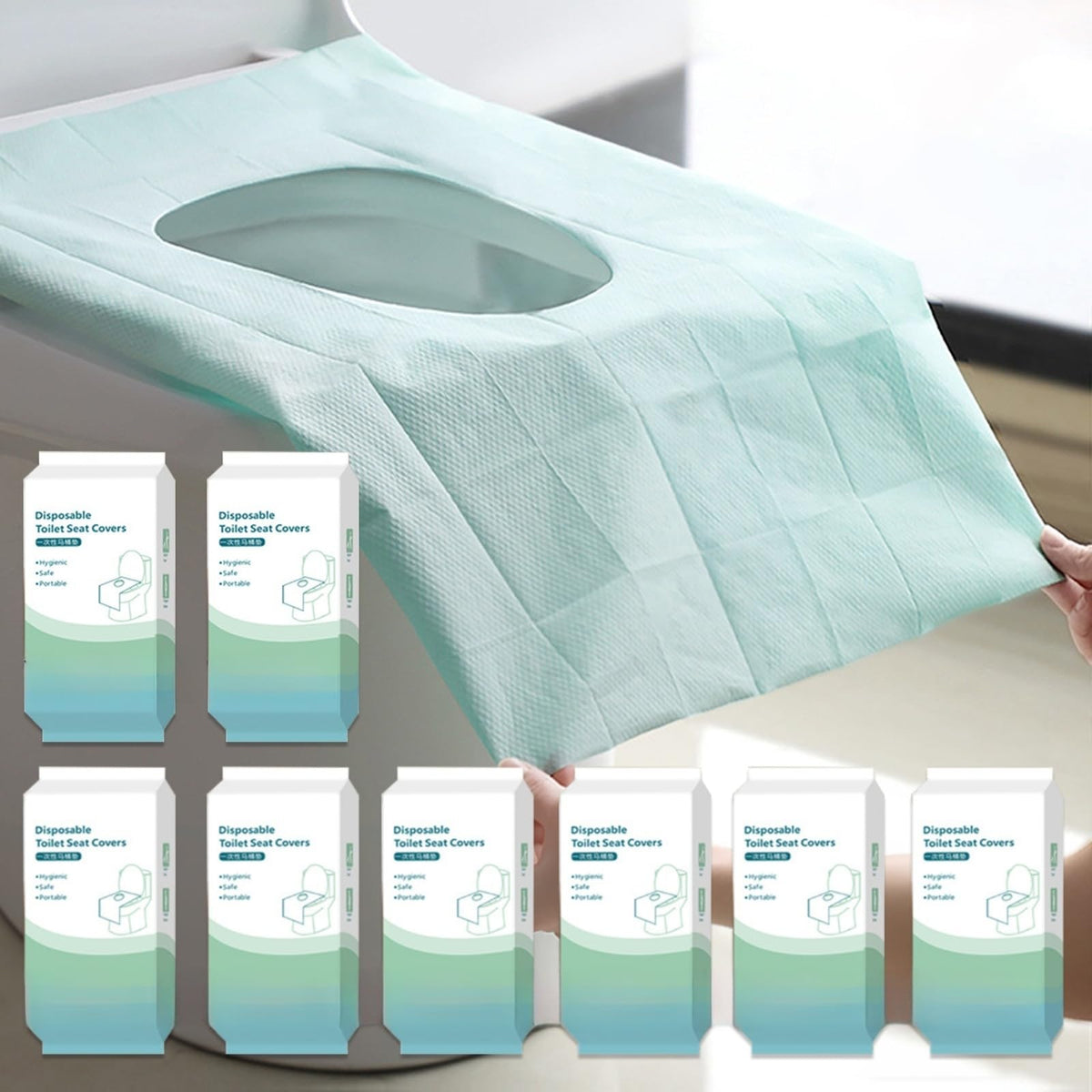 Rgqphantom 50 Pack Toilet Seat Covers Disposable, Portable Toilet Liners