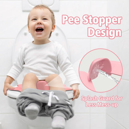 Travel Potty Seat for Toddler, Foldable Portable Potty Seat, BPA-Free Pink