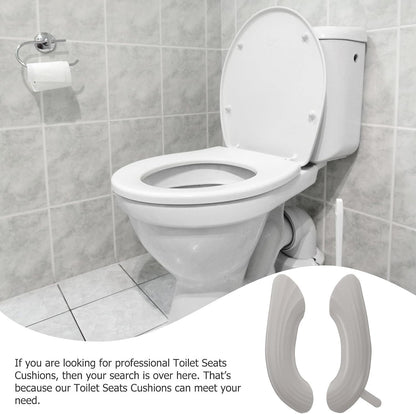 2 Pairs Waterproof Toilet Seat Cushion Pads with Eva Material, Practical and Comfortable Bathroom Toilet Seat Covers, Adhesive and Non-slip, Suitable for Home Use,