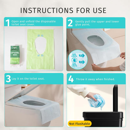 YOUNGTIME Toilet Seat Covers Disposable 20 Pack, Faster use-Sticker Free XL Waterproof Toilet Seat Cover for Adults and Kids Potty Training,Travel Accessories for Public Restrooms,Airplane(Colorful)