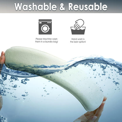 Thick and Elastic Toilet Seat Cover – Washable & Reusable with Double-Sided Hook and Loop Fastener for Easy Attachment – Cushioned Mat with Thick Sponge for Extra Comfort (Blue)