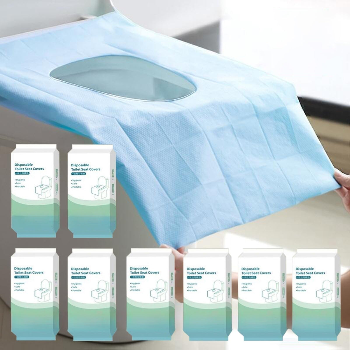 Rgqphantom 50 Pack Toilet Seat Covers Disposable, Portable Toilet Liners