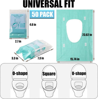 Rgqphantom 50 Pack Toilet Seat Covers Disposable, Portable Toilet Liners