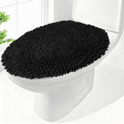 Chenille Elongated Toilet Seat Cover 19.5"x 15" Machine Washable