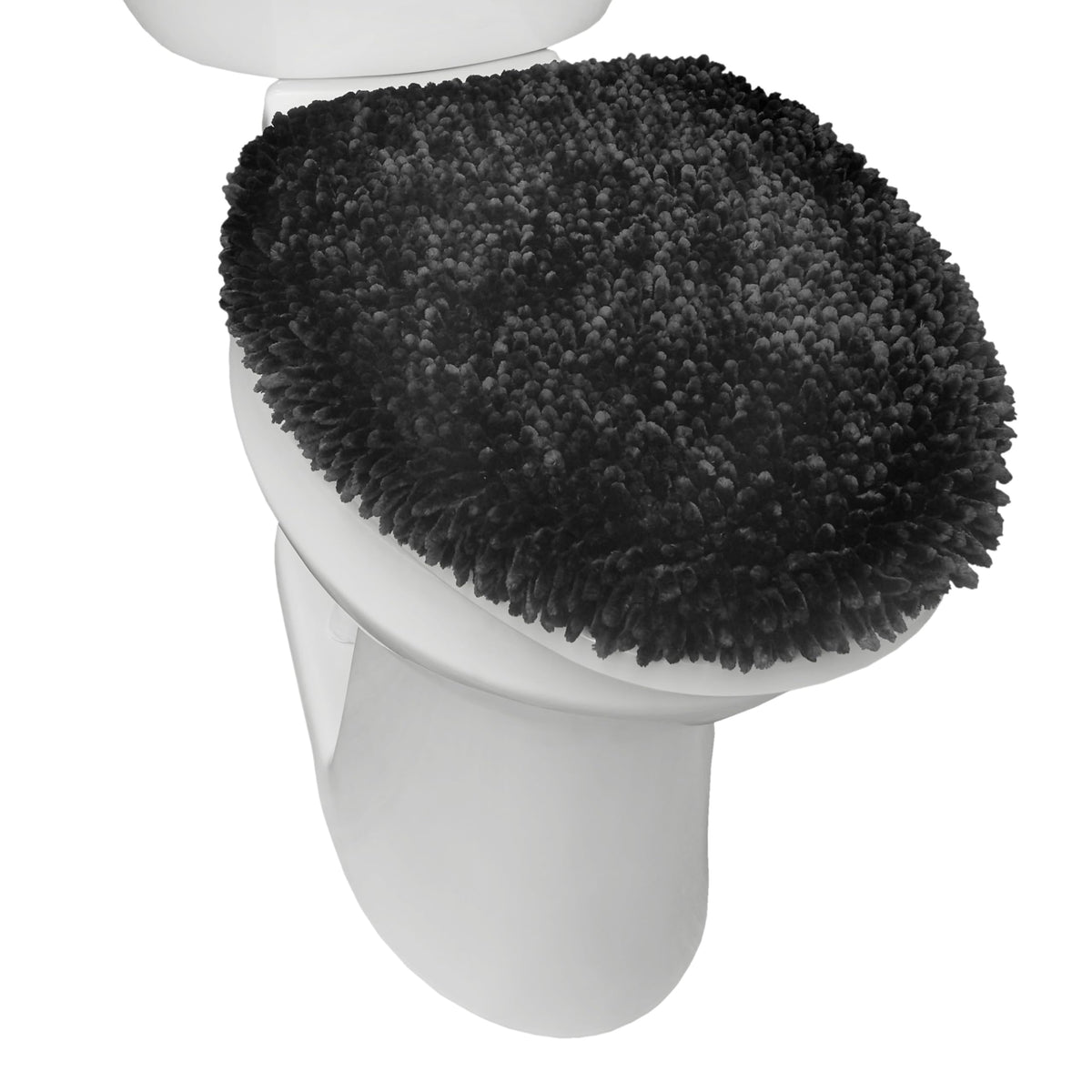 Town & Country Basics Chenille Toilet Lid Cover, Plush Soft Washable, Blue