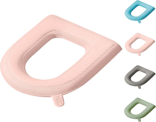 Toilet Seat Cover Waterproof Universal Fit Cushion Pad with Lifting Tab