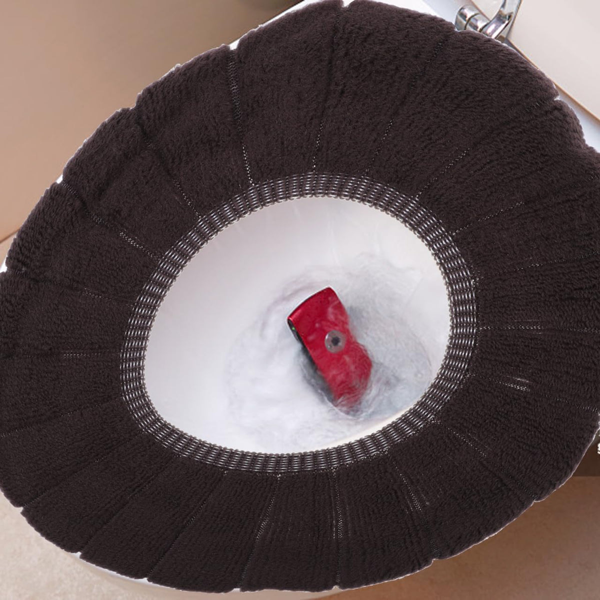 4pcs 4Pcs Knitted Bathroom Thickened Warmer Toilet Seat Cushion Covers Stretchable Washable Cloth Seat Cover