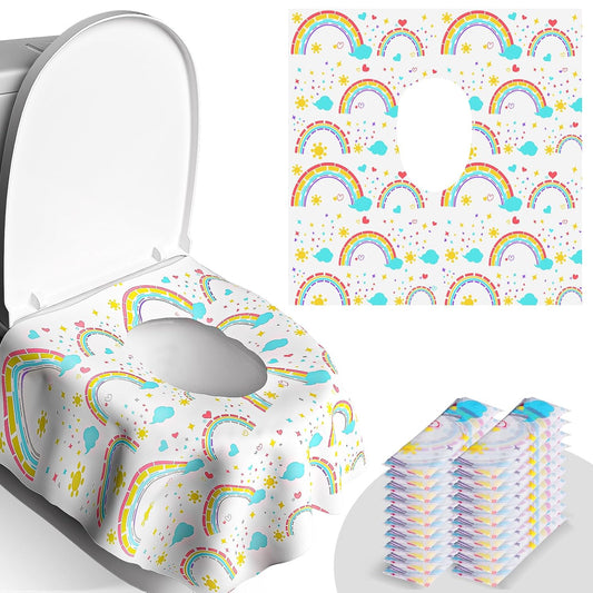 20 Pack Disposable Toilet Seat Covers for Travel, Individually Wrapped