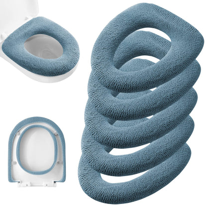 Legigo 5 Pack Toilet Seat Cover, Soft Toilet Seat Warmer Pads for Bathroom